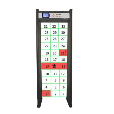 China manufacturer 12 18 33 zones walk through metal detector with ramp single zone