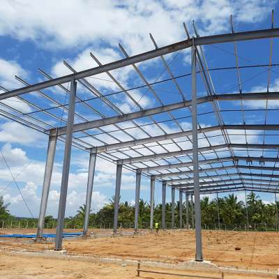 Tanzania project prefab light steel frame structure warehouse